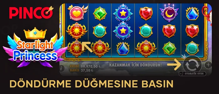 Starlight Princess Pinco'da gerçek parayla Spin yapın