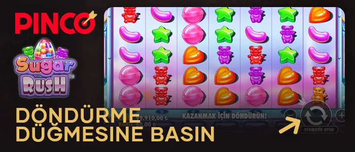 Sugar Rush Pinco'da gerçek parayla spin yapın